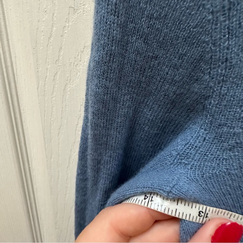 Vince Cashmere Trimless Sweater Hydrangea light Blue Long-Sleeve Crew s Small - Picture 8 of 8